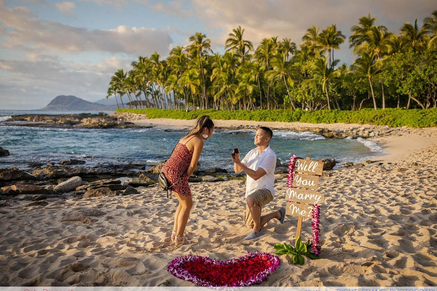 surprise proposal photographer hawaii