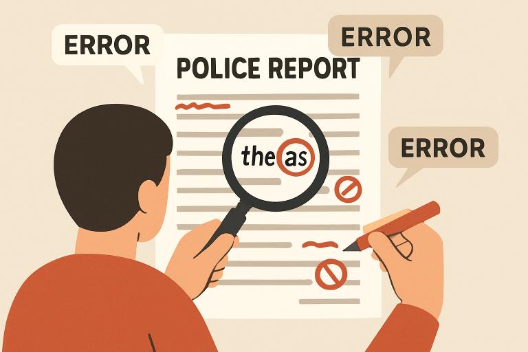 what to do if a police report gets the facts wrong